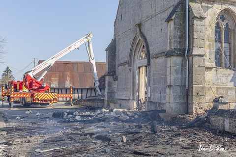 Incendie de l'Eglise de Romilly-la-Puthenaye (27) - 17/04/2021